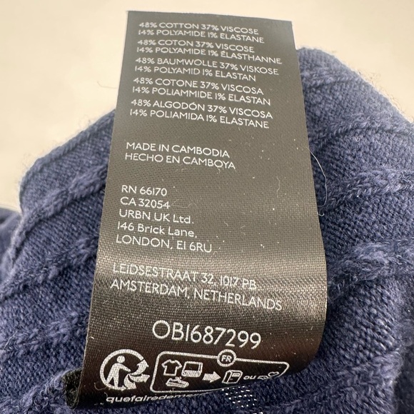 Anthropologie Pilcro Blue Rib Knit Cross Back Sweater Tank Top Small - Picture 4 of 5